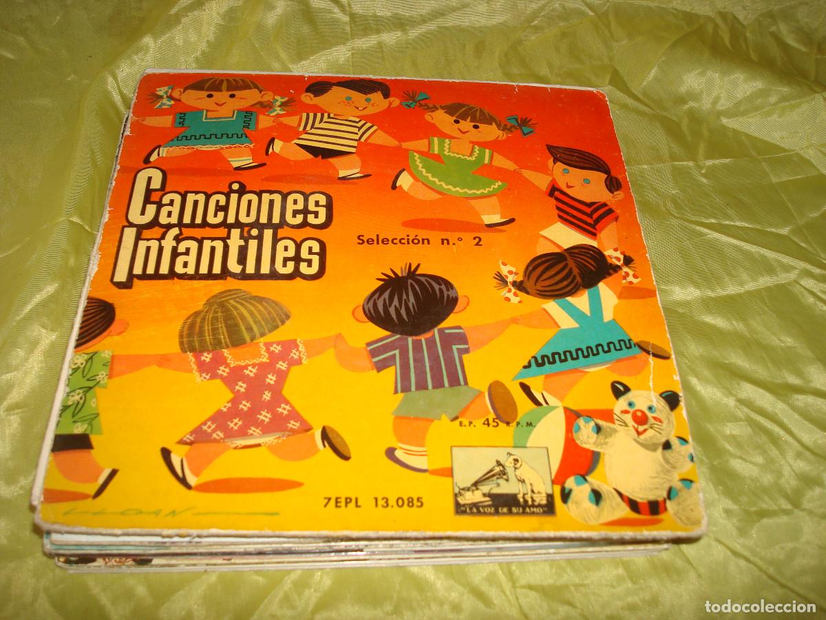 Discos de vinilo: CANCIONES INFANTILES. SELECCION 2. UNA TARDE FRESQUITA DE MAYO + 3. EP. LA VOZ DE SU AMO