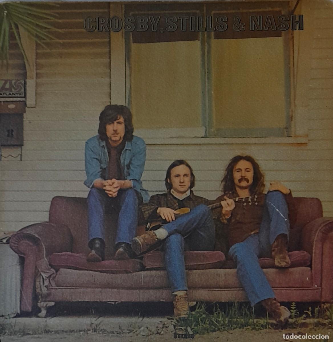 Disques de vinyle: Crosby, Stills & Nash. LP. Edici&oacute;n inglesa Atlantic 1969 carpeta doble.
