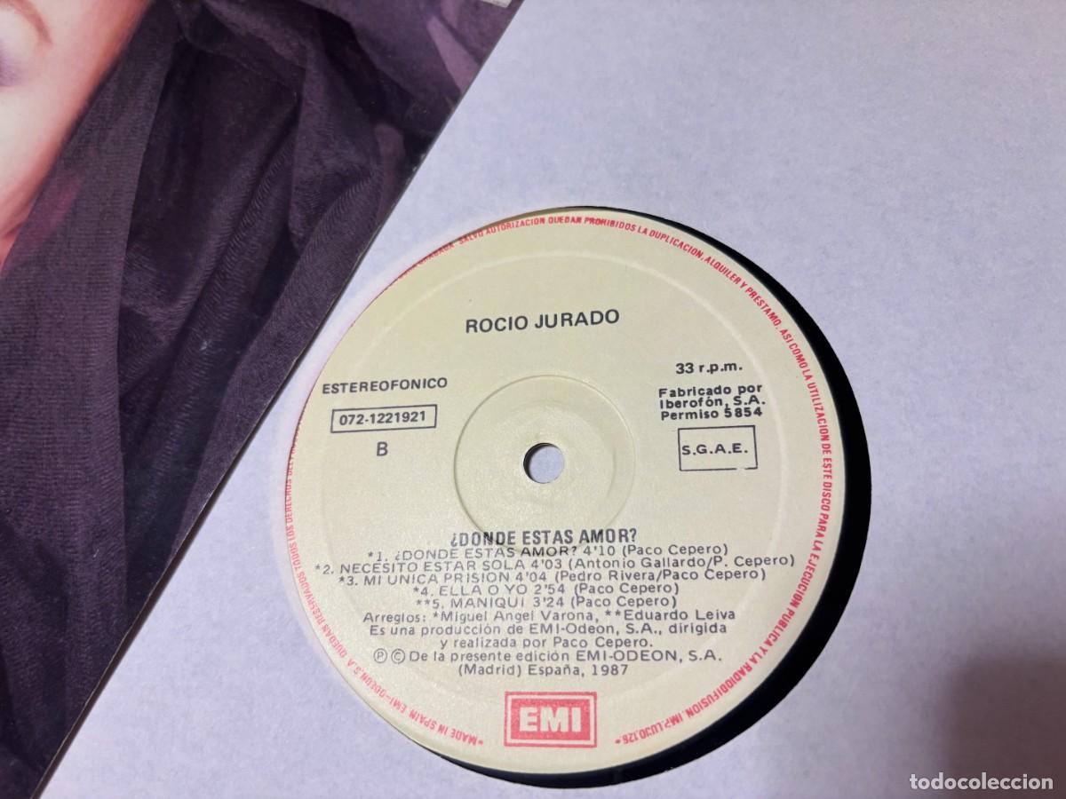 Discos de vinilo: Disco Roc&iacute;o Jurado autografiado - Foto 8