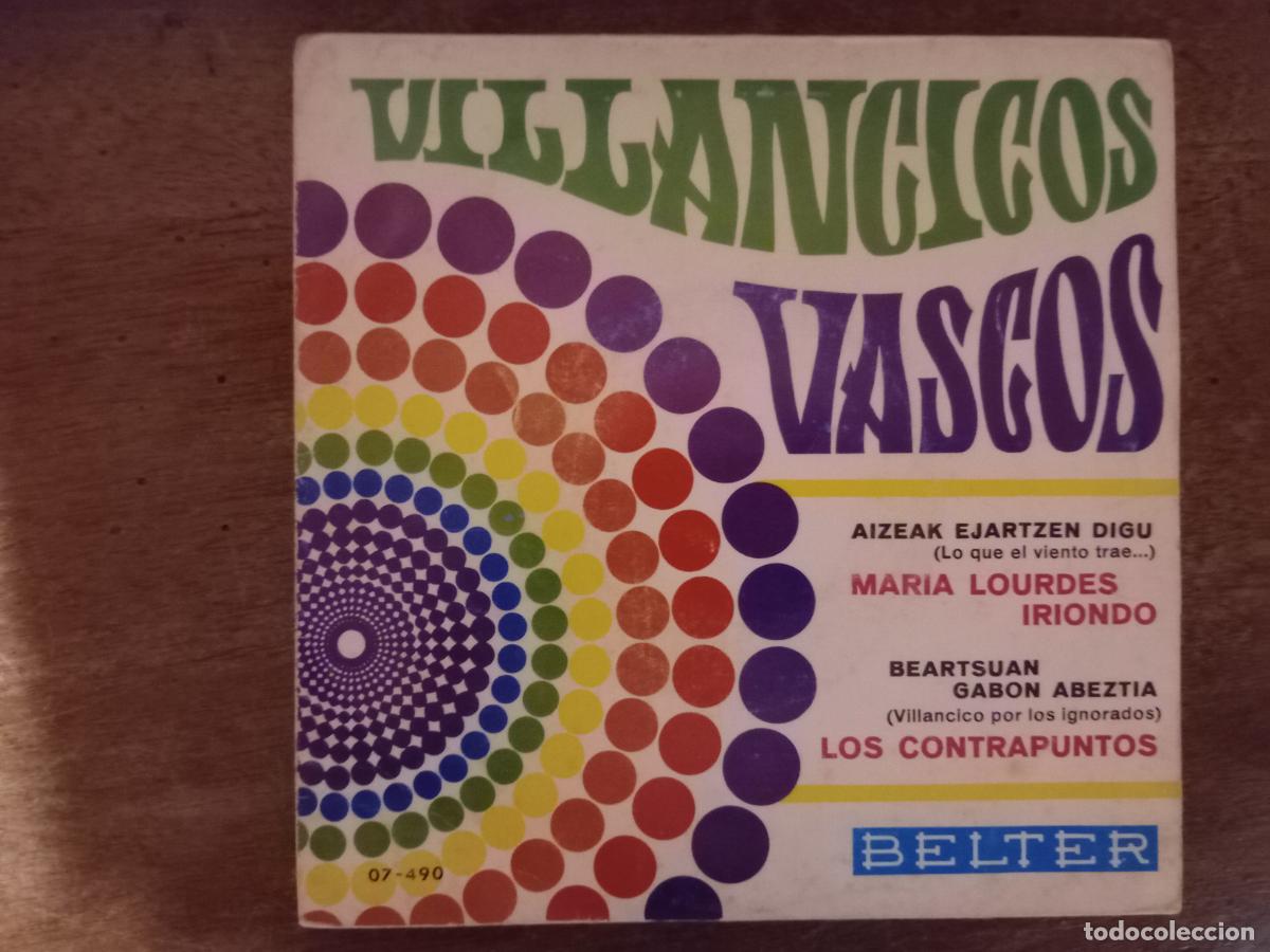 Discos de vinilo: Villancicos vascos - Mar&iacute;a Lourdes Iriondo - aizeak ekartzen digu + los Contrapuntos - beartsuen gab