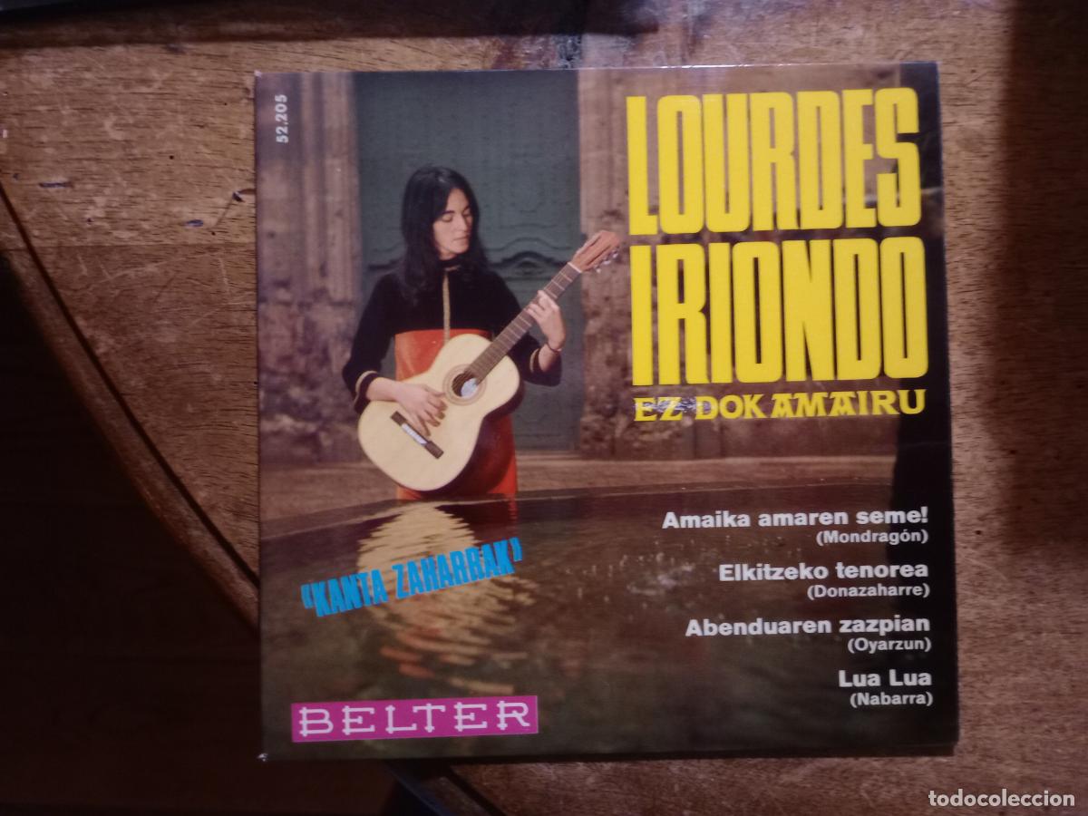 Discos de vinilo: Lourdes Iriondo - kanta zaharrak - amaika amaren seme! + Elkitzeko tenorea + abenduaren zazpia + lua