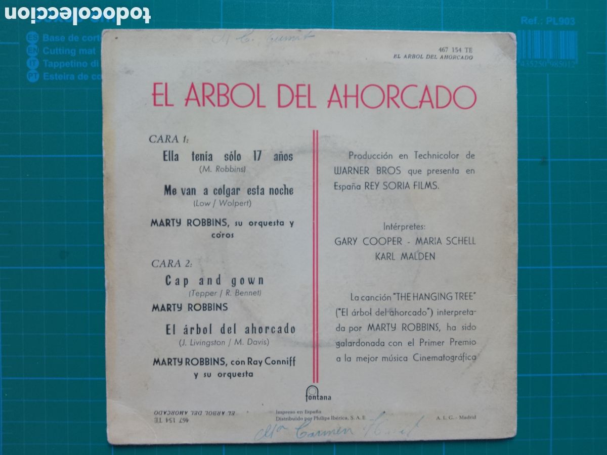 Discos de vinilo: MARTY ROBBINS . EL ARBOL DEL AHORCADO - Foto 2