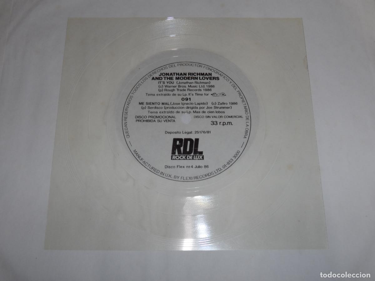 Discos de vinilo: Jonathan Richman And The Modern Lovers / 091 &ndash; It's You / Me Siento Mal (FLEXI DISC) (SPAIN 1986)