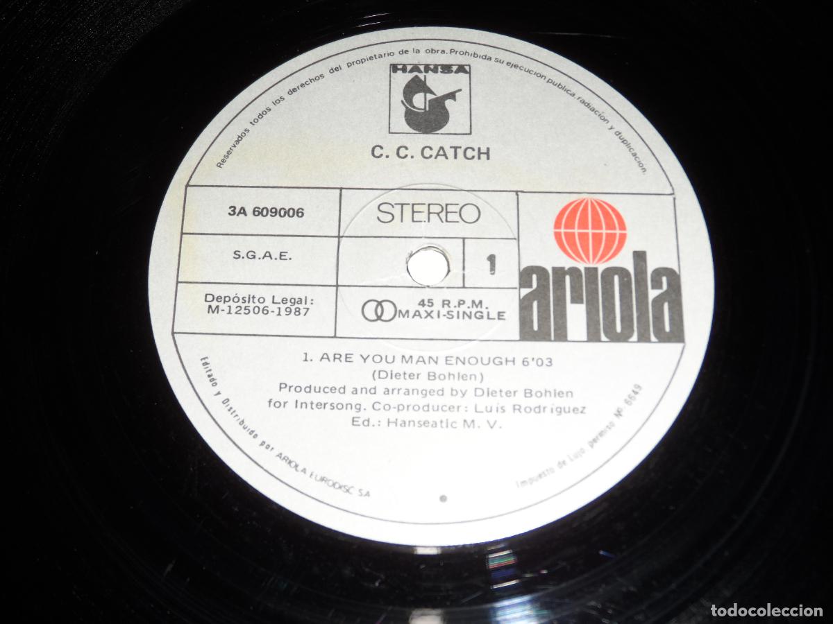 Discos de vinilo: C.C. CATCH - ARE YOU MAN ENOUGH (SPAIN 1987) - Foto 3