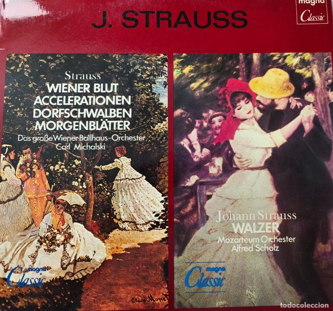 Discos de vinilo: Johann Strauss (Hijo) (con piezas adicionales de su hermano Josef Strauss) 2lp&acute;s