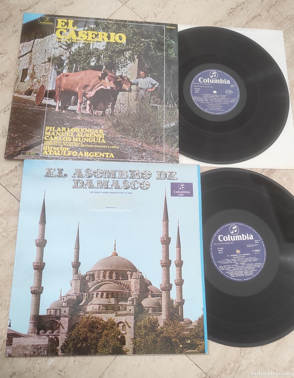 Discos de vinilo: ORQUESTA SINFONICA-ATAULFO ARGENTA- LOTE DOS LP- EL CASERIO-EL ASOMBRO DE DAMASCO- EXCELENTES