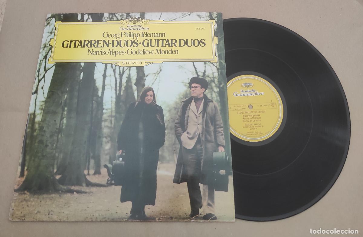 Discos de vinilo: Georg Philipp Telemann - Narciso Yepes &bull; Godelieve Monden &ndash; Gitarren-Duos = Guitar Duos-1981- EXCELE
