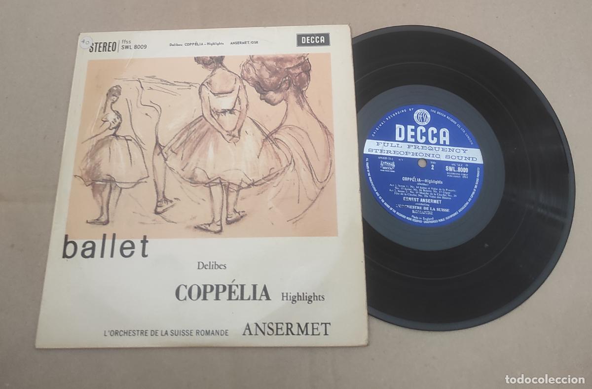 Discos de vinilo: Delibes*, Ansermet*, L'Orchestre De La Suisse Romande &ndash; Coppelia Ballet Highlights- 10&rdquo;, Stereo-UK-
