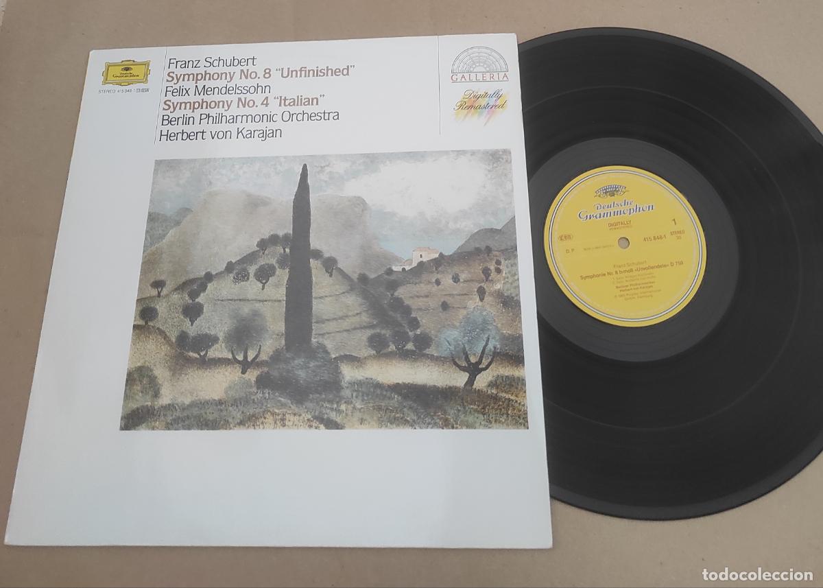 Discos de vinilo: Mendelssohn* / Schubert* - Berliner Philharmoniker, Herbert von Karajan &ndash; Symphony No.8 &rdquo;Unfinished&rdquo;