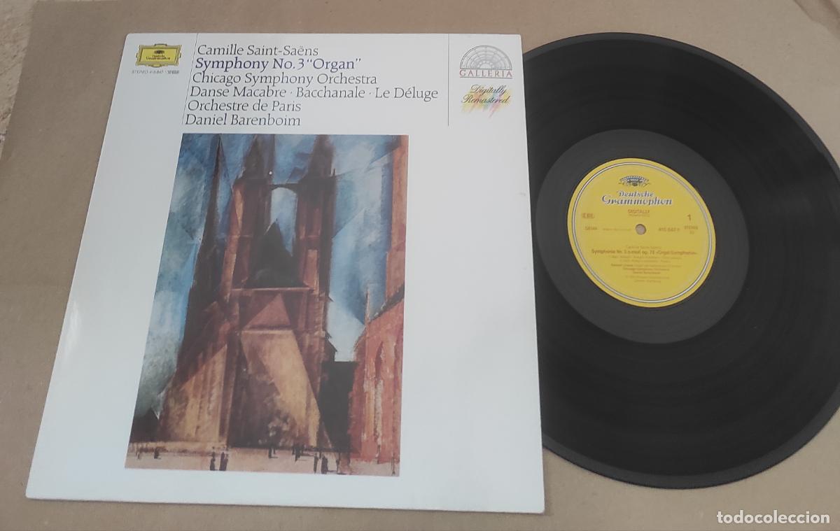 Discos de vinilo: Camille Saint-Sa&euml;ns / Orquesta Sinf&oacute;nica de Chicago - Orquesta De Par&iacute;s - Daniel Barenboim &ndash;Symphoni