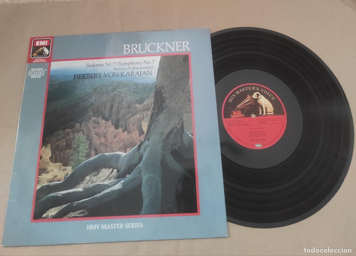Discos de vinilo: Bruckner*, Berliner Philharmoniker, Herbert Von Karajan &ndash; Symphonie No. 7-LP-EXCELENTE-