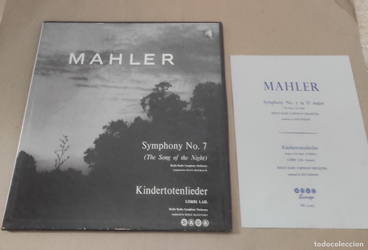 Discos de vinilo: Mahler*, Symphony No. 7 - (The Song Of The Night) / Kindertotenlieder- CAJA-2LP- UK-1961-