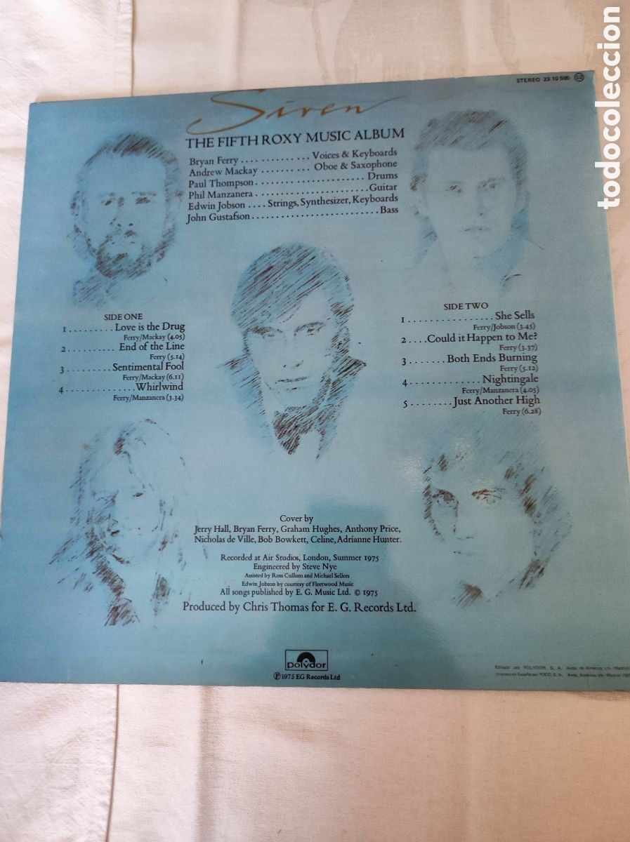 Discos de vinilo: ROXY MUSIC - SIREN (1978) - Foto 2