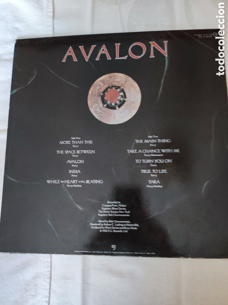 Discos de vinilo: ROXY MUSIC - AVALON (1982) - Foto 2
