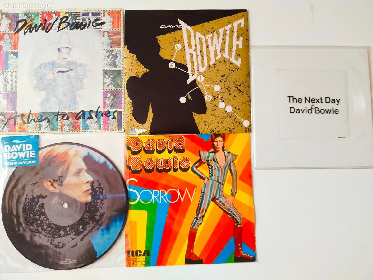 Discos de vinilo: DAVID BOWIE- LOTE 5 SINGLES- EXC. ESTADO