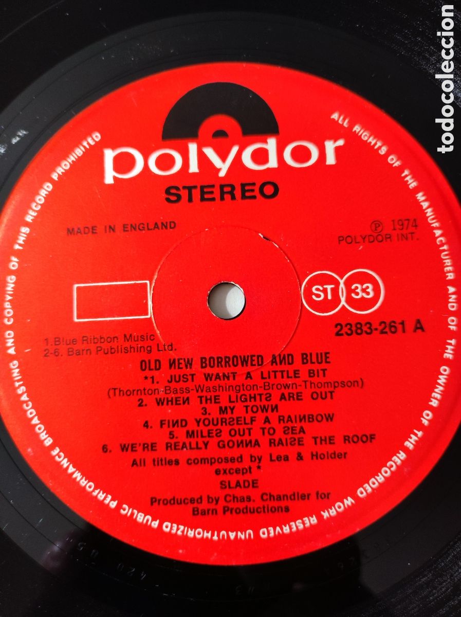 Discos de vinilo: SLADE - OLD NEW BORROWED AND BLUE - Foto 4