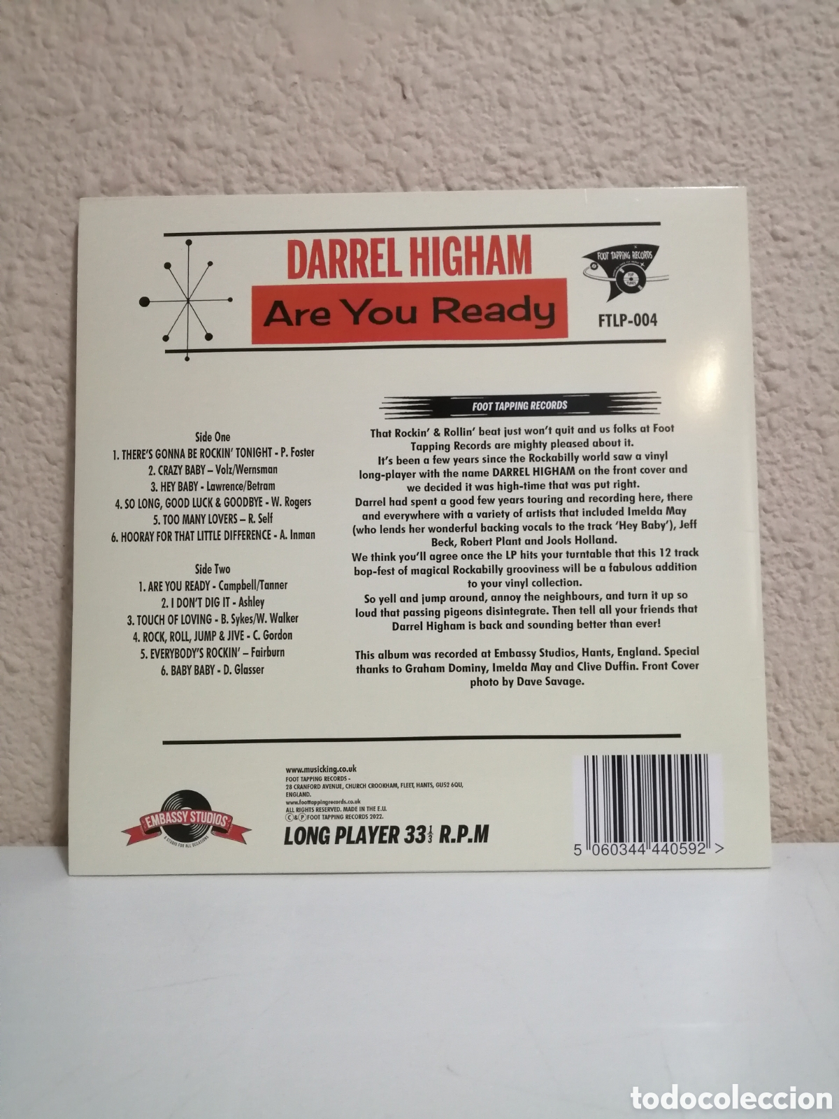 Discos de vinilo: Darrell Higham. Aut&oacute;grafo vinilo Are you ready? - Foto 3
