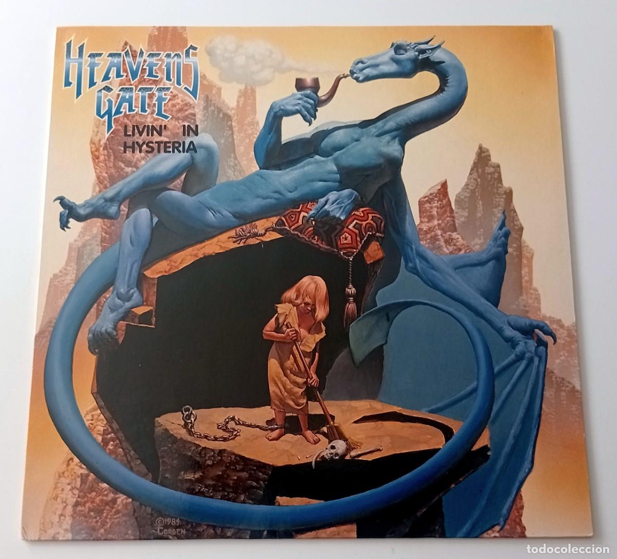 Discos de vinilo: LP HEAVENS GATE - LIVIN&acute; IN HYSTERIA