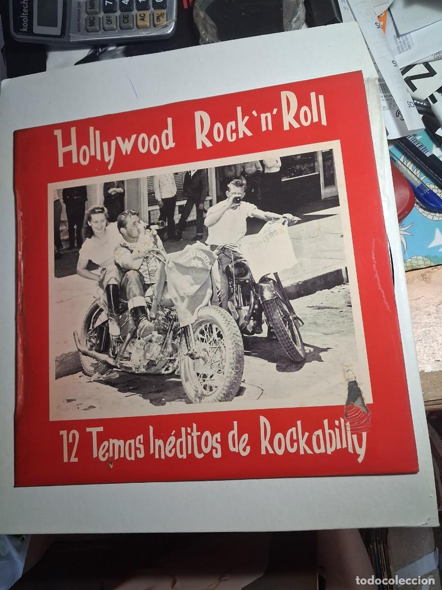 Discos de vinilo: lp hollywood rock 'n' roll. 12 temas in&eacute;ditos de rockabilly. chiswick 1977 spain (seminuevo)