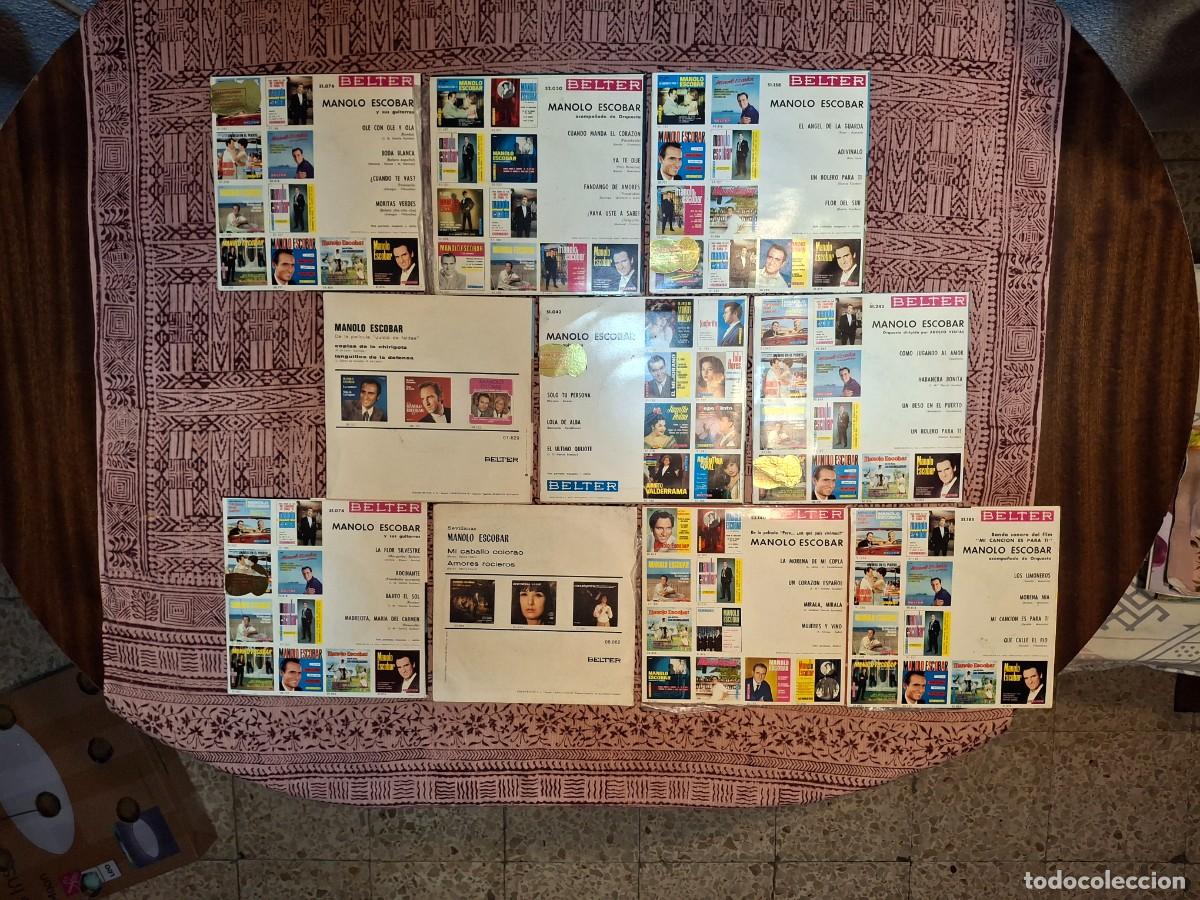 Disques de vinyle: Lote 10 singles Manolo Escobar