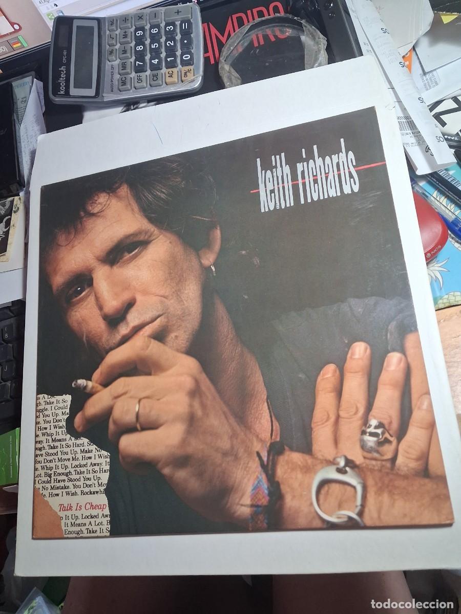 Discos de vinilo: lp keith richards (rolling stones) talk is cheap. virgin 1988 spain. funda interior (seminuevo)