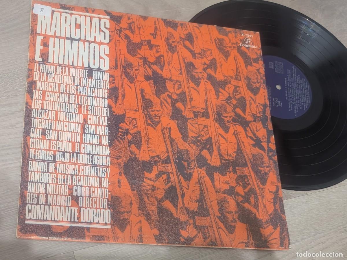 Discos de vinilo: MARCHAS E HIMNOS MILITARES ESPA&Ntilde;OLES ..LP COLUMBIA 1979 - BANDA ACADEMIA AUXILIAR MILITAR 11 TEMAS