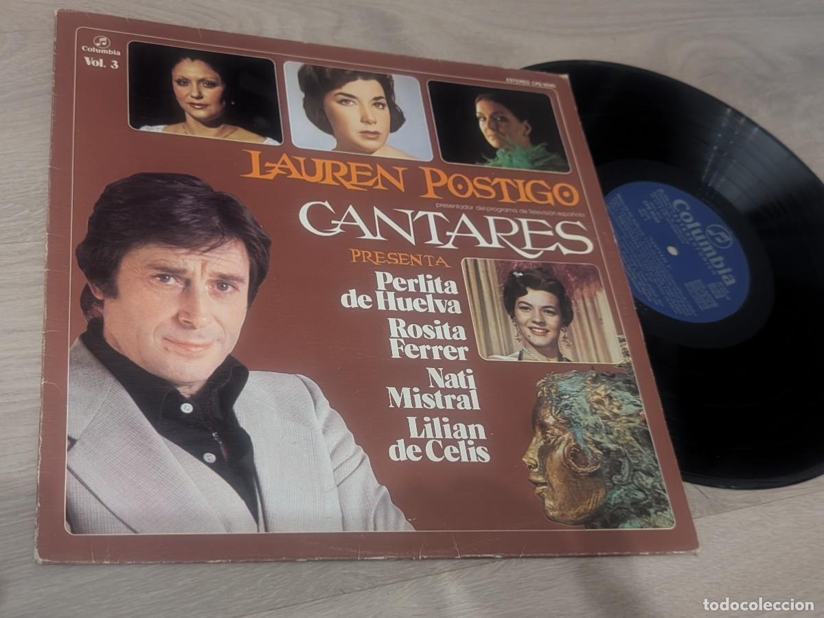 Discos de vinilo: LAUREN POSTIGO - CANTARES VOL. 3 CON PERLITA DE HUELVA, ROSITA FERRER, NATI MISTRAL, LILIAN DE CELIS