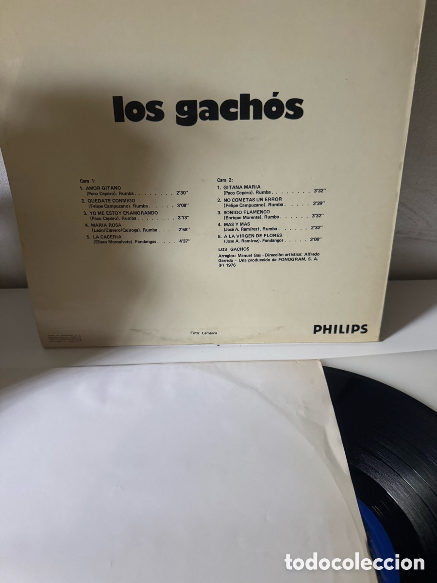 Discos de vinilo: Los gachos - Amor gitano 1976 ( Rumbas) - Foto 2