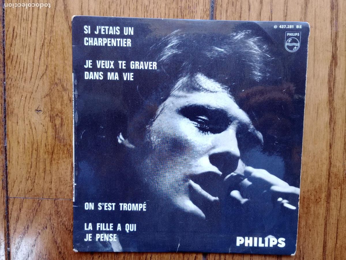 Discos de vinilo: Johnny Hallyday - si j'etais un charpentier + je veux te graver dans ma vie + on s'est trompe + 1
