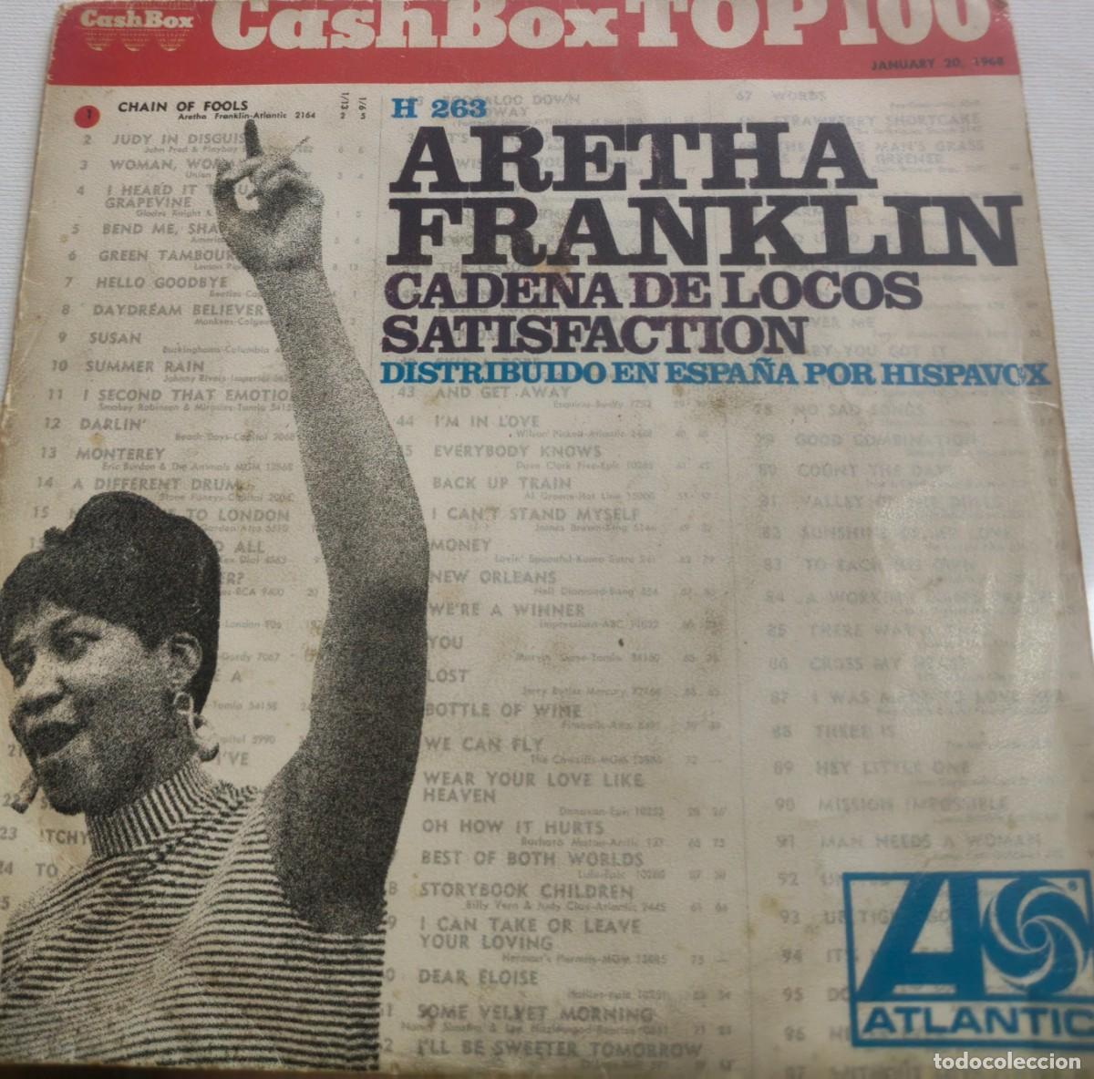 Discos de vinilo: ARETHA FRANKLIN-CADENA DE LOCOS/SATISFACTION-PEDIDO MINIMO 11 EUROS