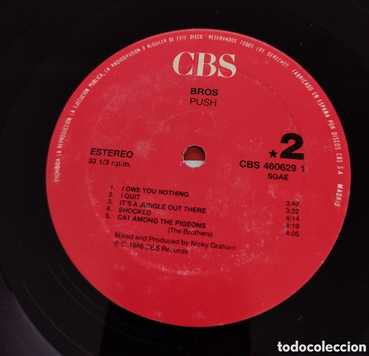Discos de vinilo: Bros - Push. Edici&oacute;n espa&ntilde;ola - Foto 3