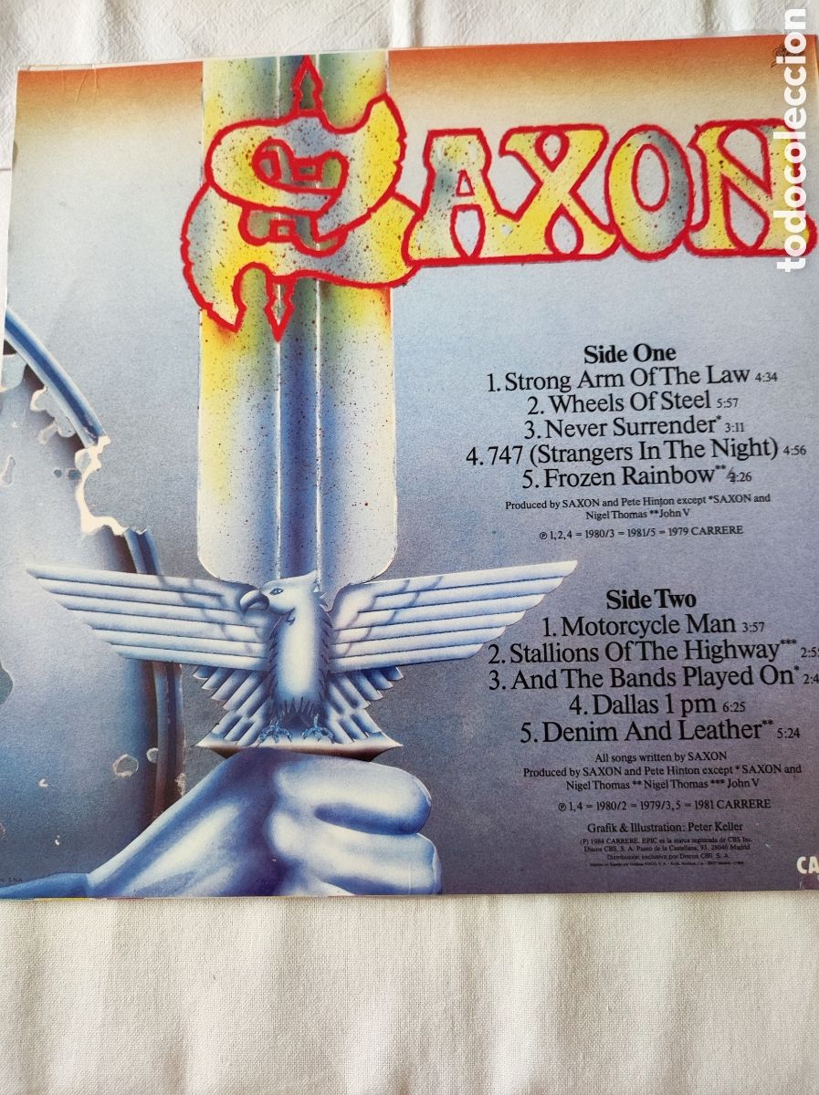 Discos de vinilo: SAXON - STRONG ARM METAL - Foto 2