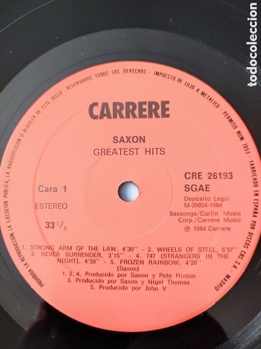 Discos de vinilo: SAXON - STRONG ARM METAL - Foto 3