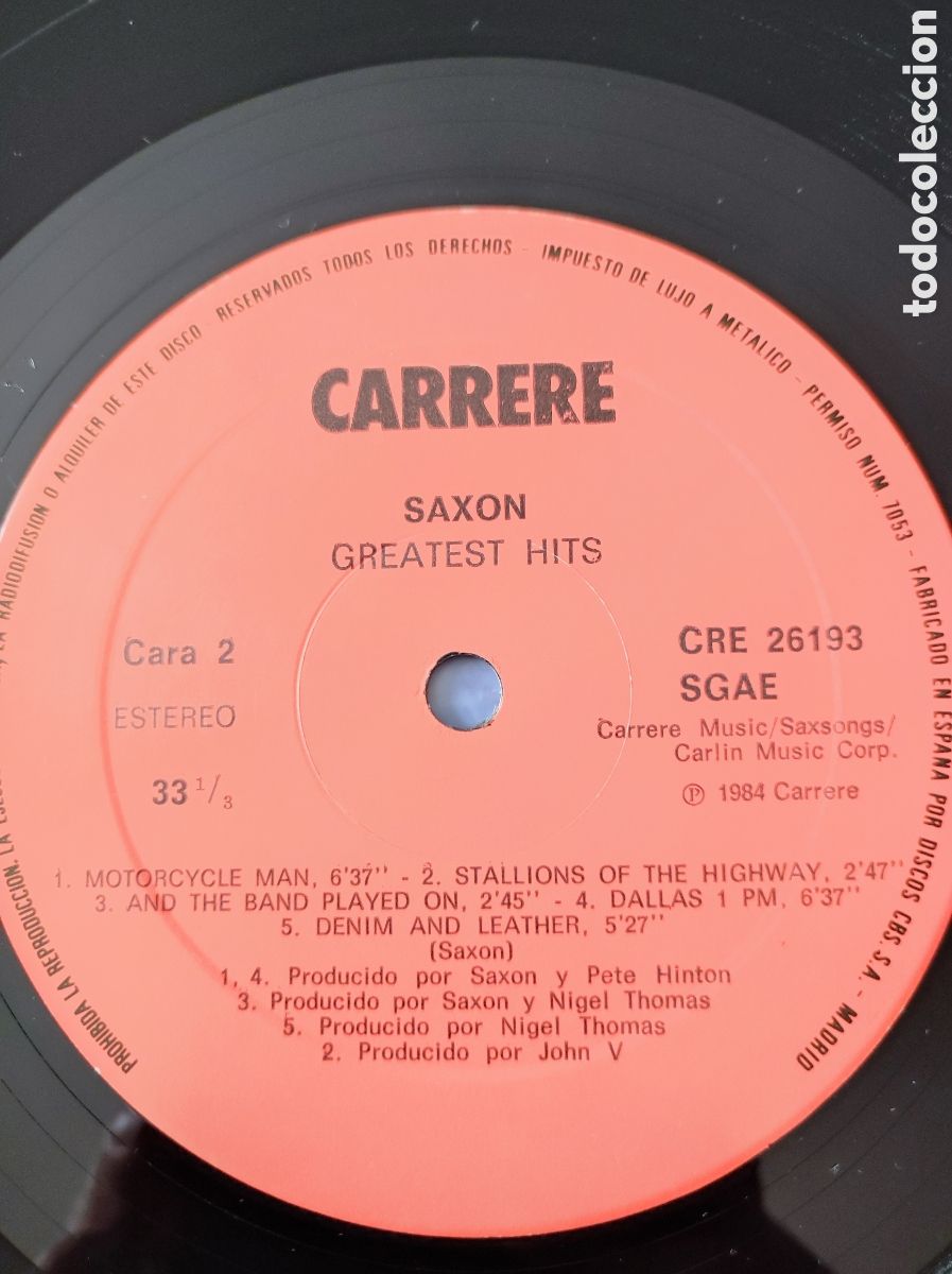 Discos de vinilo: SAXON - STRONG ARM METAL - Foto 4