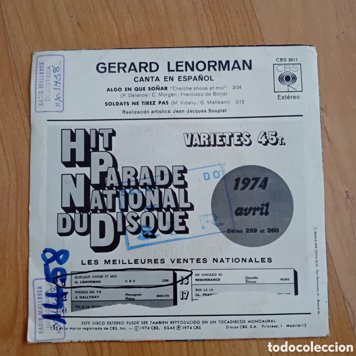 Discos de vinilo: GERARD LENORMAN. ALGO EN QUE SO&Ntilde;AR - Foto 2