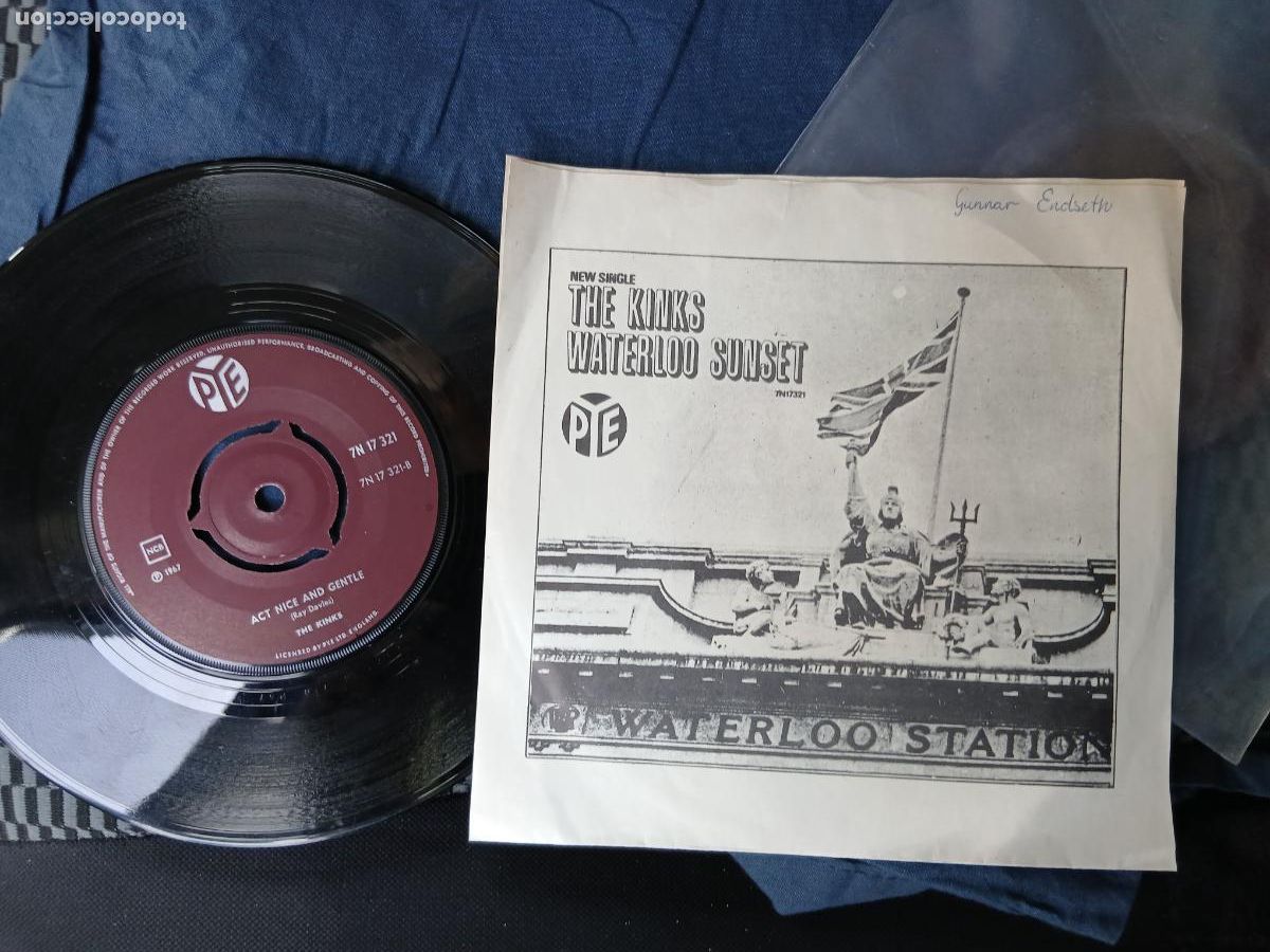 Discos de vinilo: THE KINKS. SINGLE. SUNSET WATERLOO