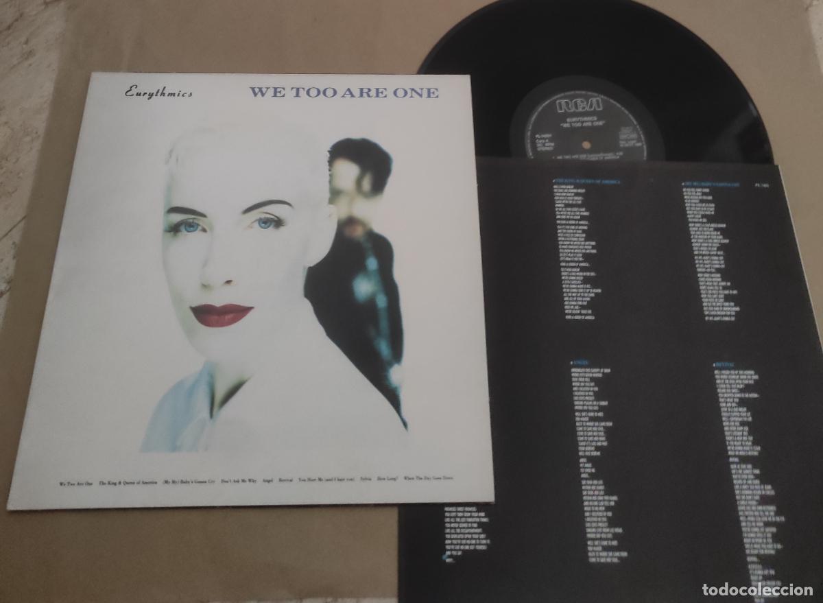 Discos de vinilo: EURYTHMICS - WE TOO ARE ONE - EDICION ESPA&Ntilde;OLA- 1989-EXCELENTE ESTADO CONTIENE INSERT-