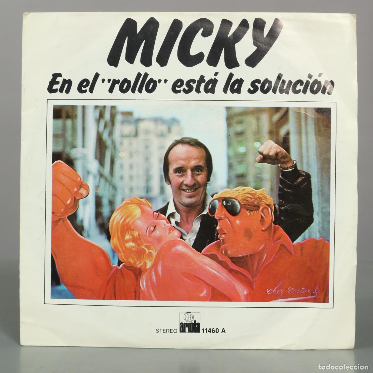 Discos de vinilo: SINGLE. En el rollo est&aacute; la soluci&oacute;n - El bajo rock me perturba - Micky