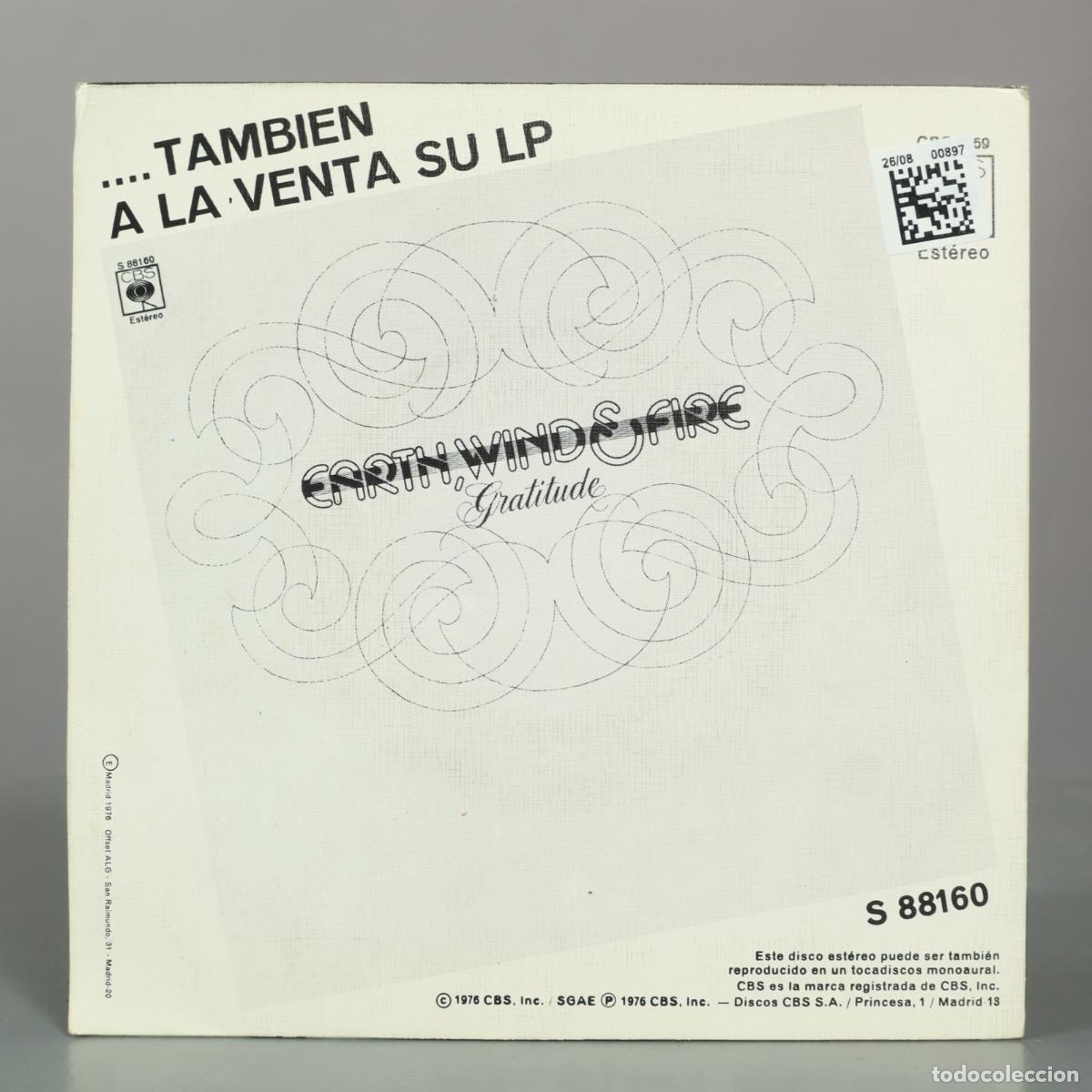Discos de vinilo: SINGLE. Canto una cancion - Earth, Wind & Fire - Foto 2
