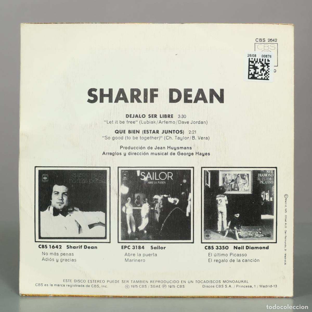 Discos de vinilo: SINGLE. Sharif Dean &ndash; Dejalo Ser Libre - Foto 2