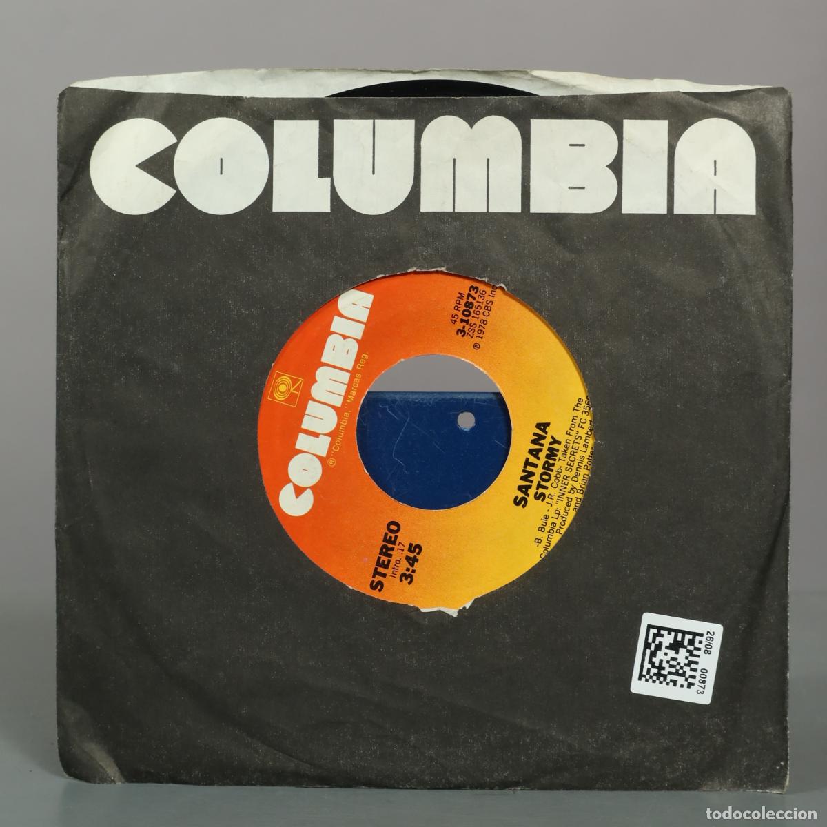 Discos de vinilo: SINGLE. Stormy / Move On - Santana - Foto 2