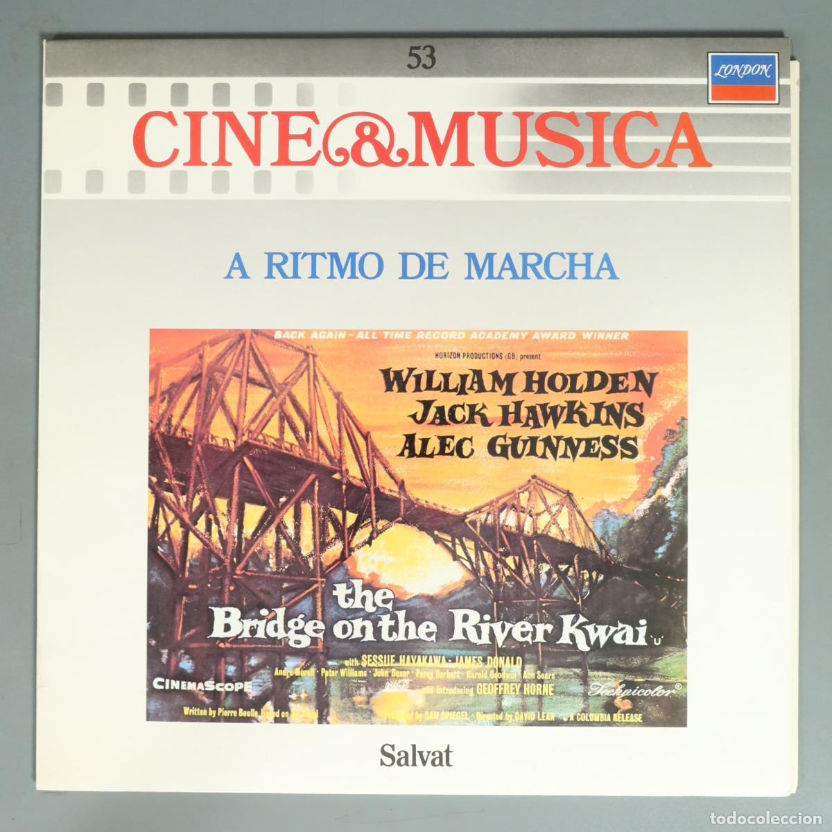 Discos de vinilo: LP. Cine & M&uacute;sica Salvat - A Ritmo de Marcha - The Bridge on the River Kwai - Stanley Black, London