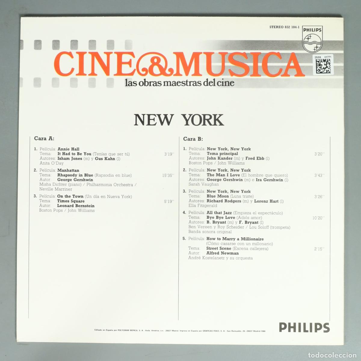 Discos de vinilo: LP. New York - Cine & Musica - Various - Foto 2