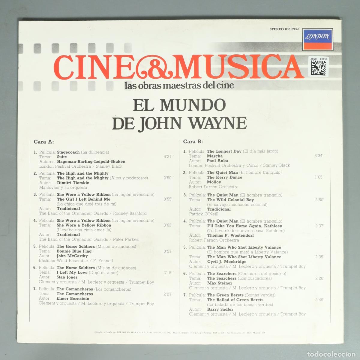Discos de vinilo: LP. EL MUNDO DE JOHN WAYNE - Foto 2