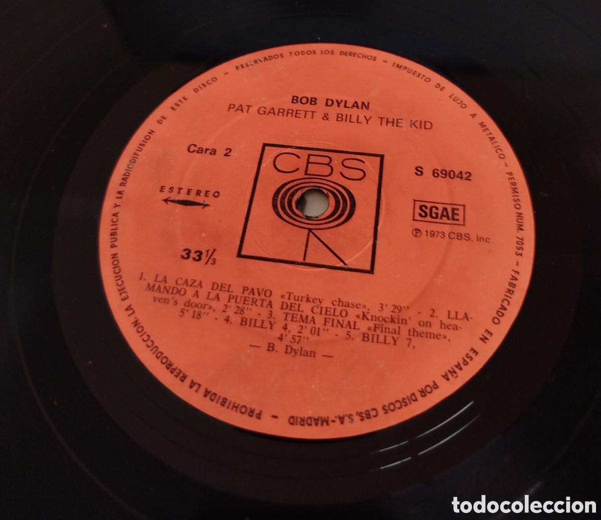Discos de vinilo: Bob Dylan - Pat Garrett & Billy The Kid - Foto 4
