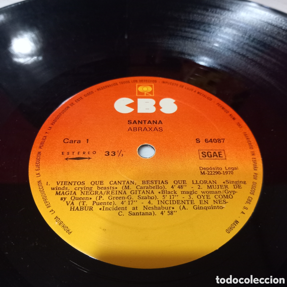 Discos de vinilo: LP SANTANA-ABRAXAS 1970 CBS SPAIN - Foto 4
