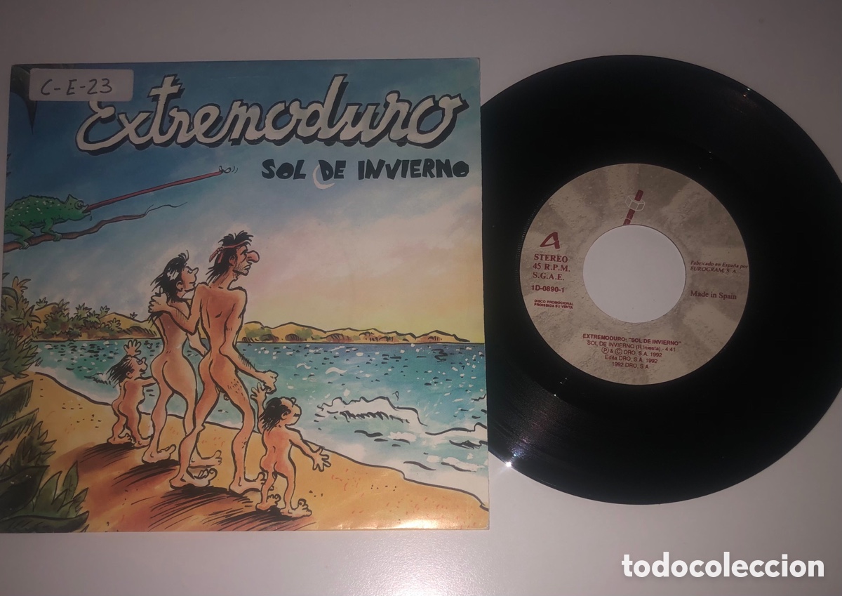 Discos de vinilo: EXTREMODURO - Sol de Invierno 7&rdquo; Single Promocional (Dro, 1992) RARO