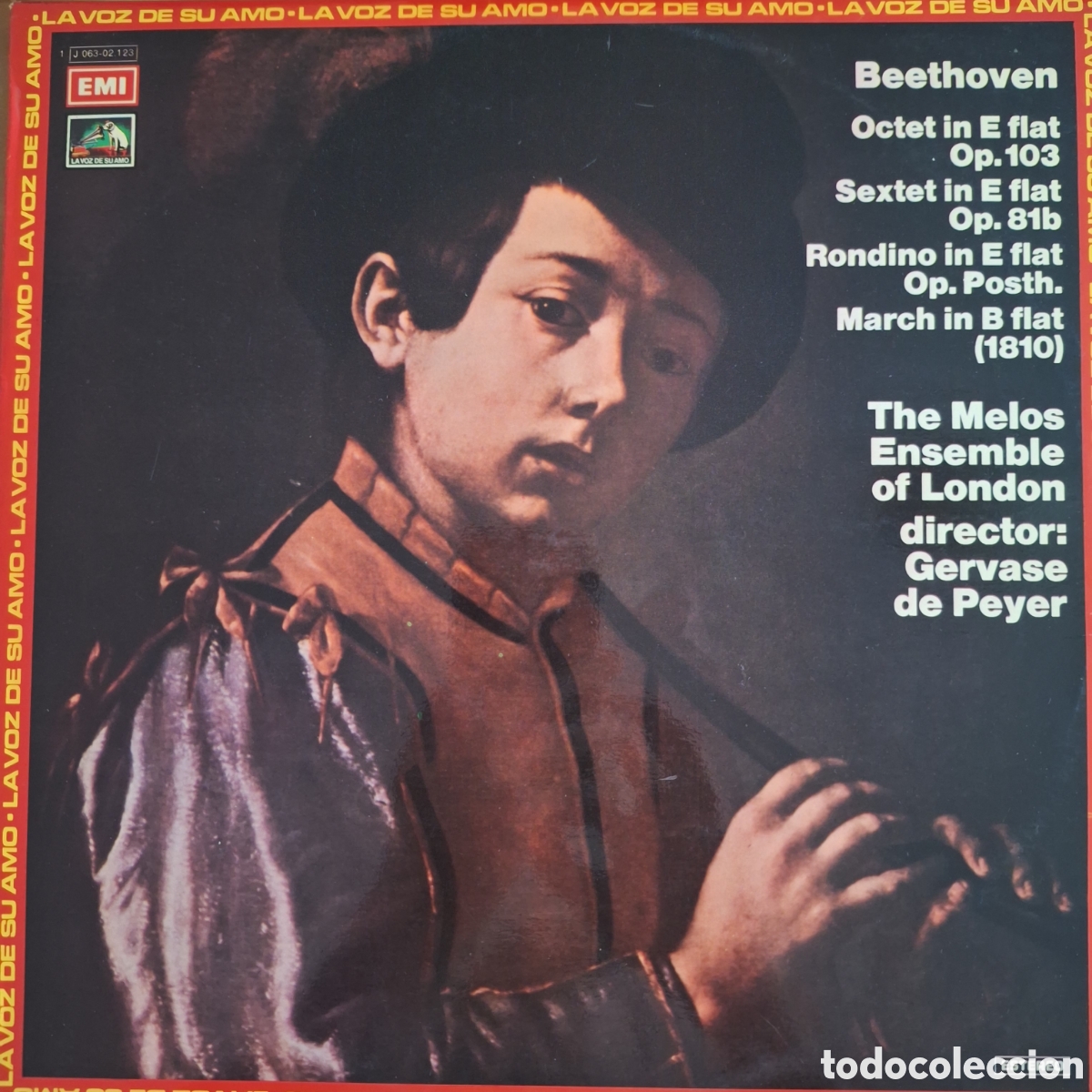 Discos de vinilo: Octeto en Mi bemol. Beethoven. Dtor: Gervase de Peyer