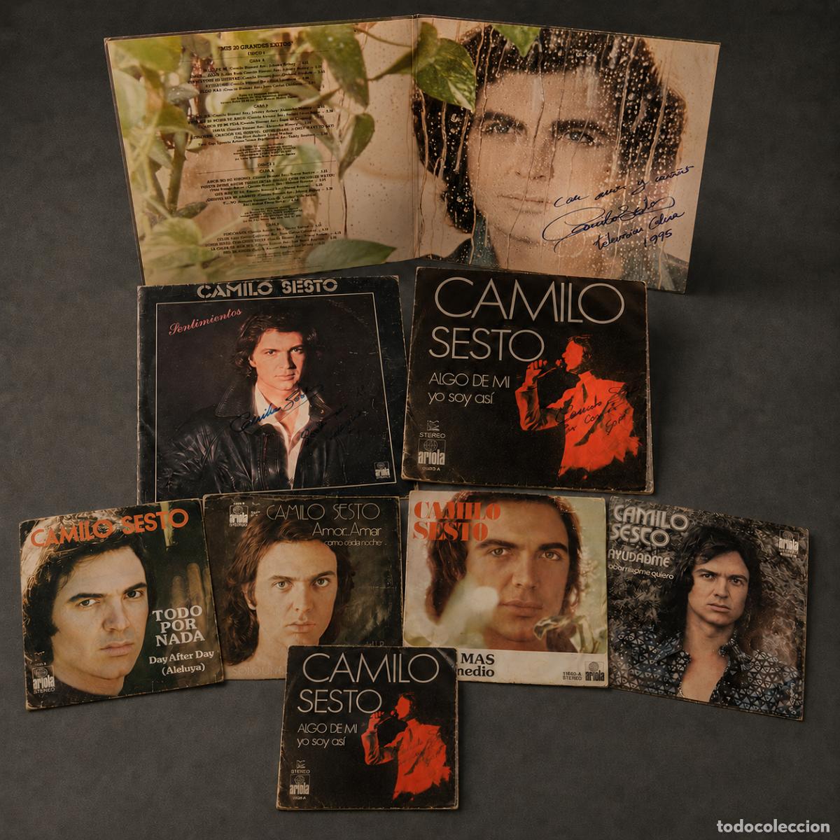 Discos de vinilo: CAMILO SESTO &ndash; LOTE 8 VINILOS &ndash; 3 FIRMADOS PERSONALMENTE &ndash; 2 LP Y 6 SINGLES