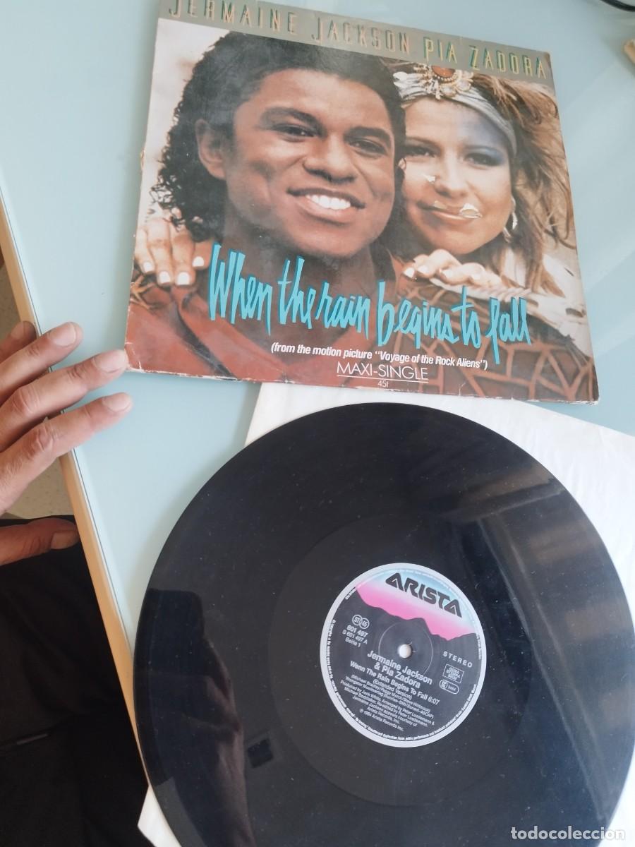 Discos de vinilo: Jermaine Jackson, Pia Zadora &ndash; When The Rain Begins To Fall. Lp vinilo.